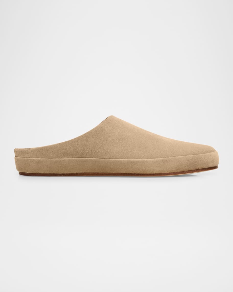 Loro Piana Men's Tomori Walk Suede Slippers | Neiman Marcus