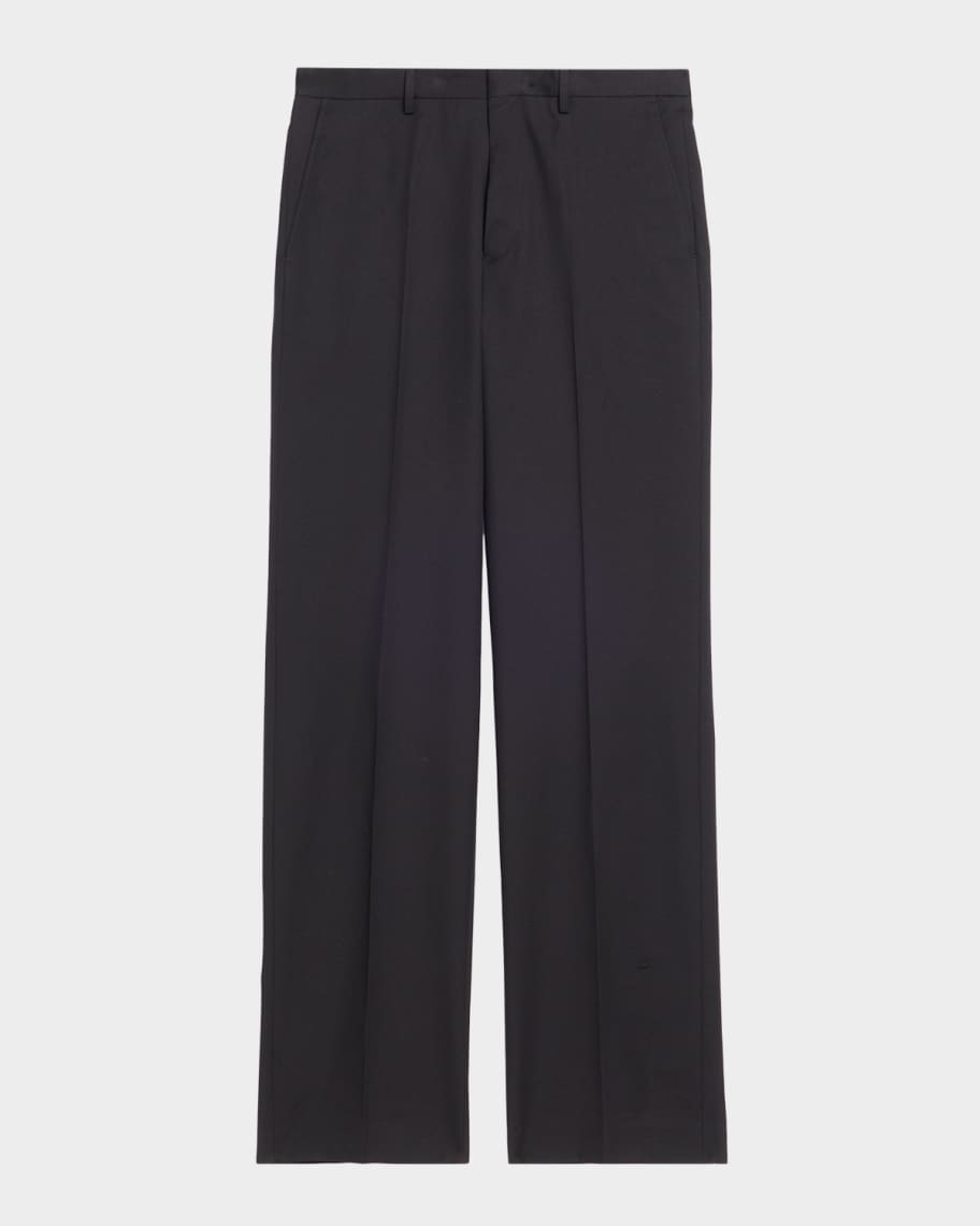 Dries Van Noten Men's Panvel Straight-Leg Cotton-Wool Pants