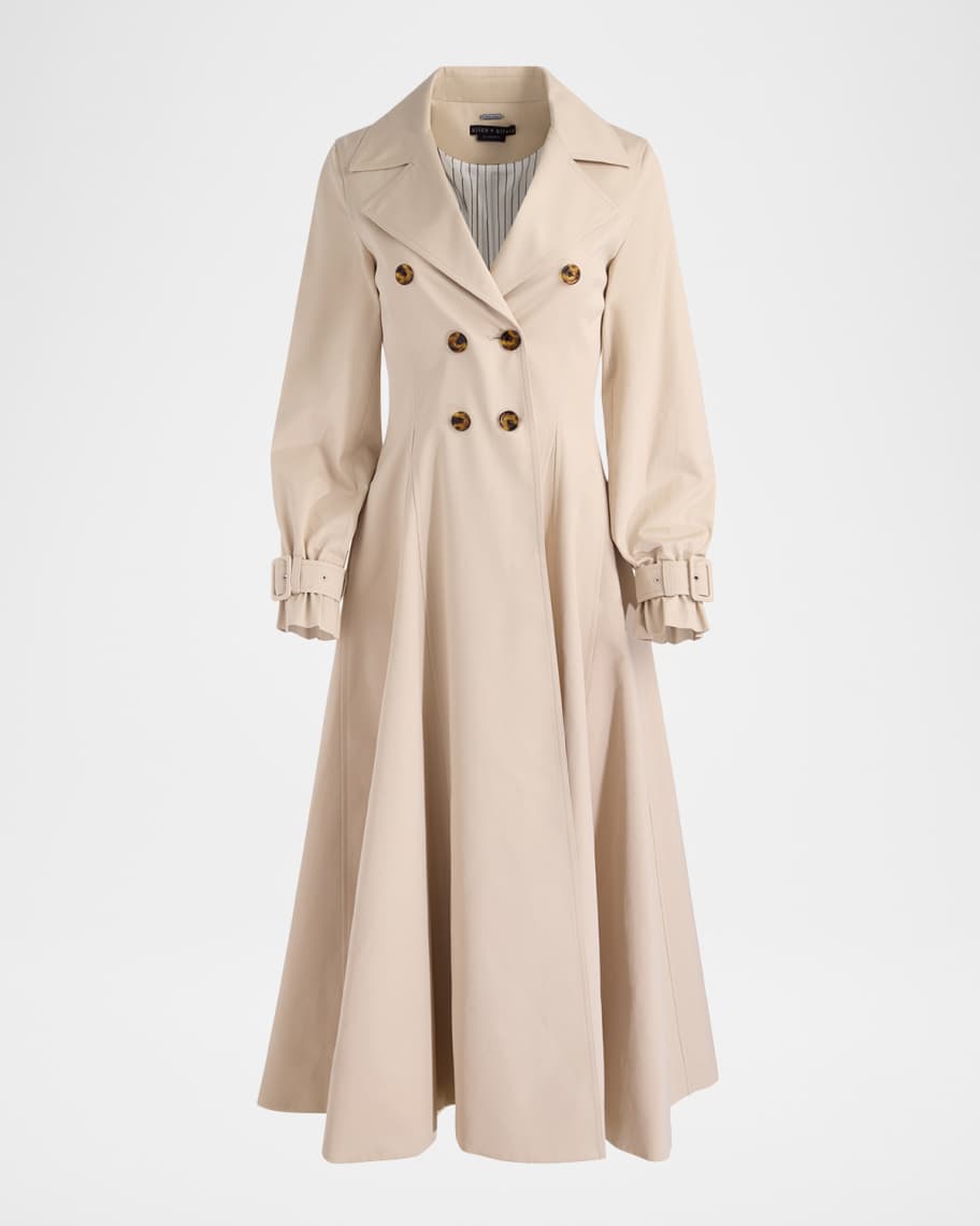 ALICE + OLIVIA Ellie Godet Trench Coat | Neiman Marcus