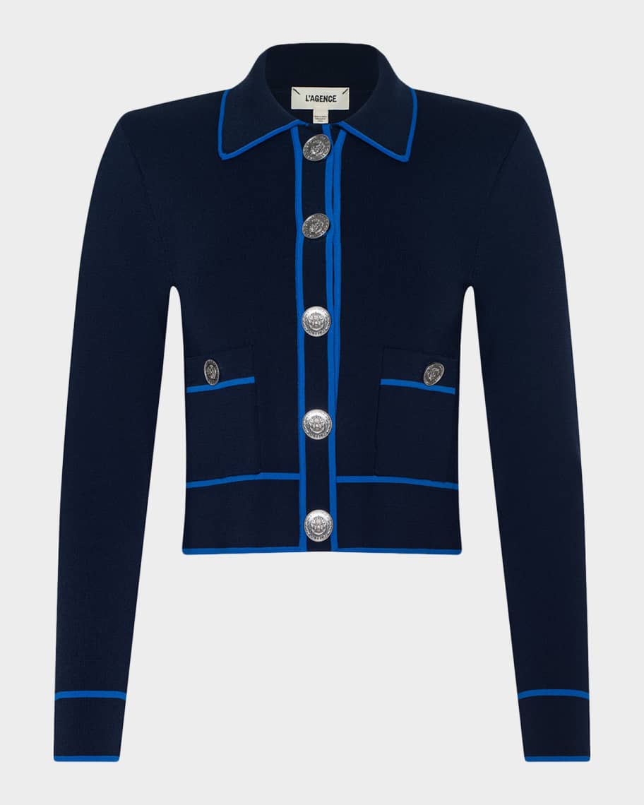 L'Agence Tala Stretch Knit Cardigan | Neiman Marcus