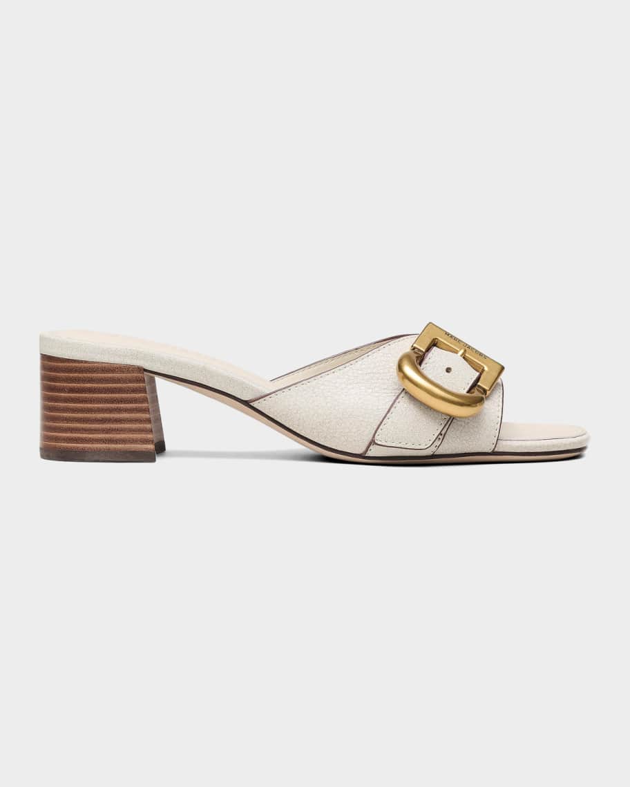 Marc Jacobs The Doll Heeled Leather Sandals | Neiman Marcus