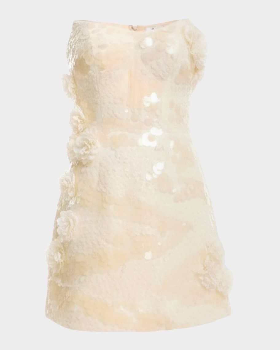 dress the population amity strapless sequin mini dress Dress The Population Amity Strapless Sequin Mini Dress