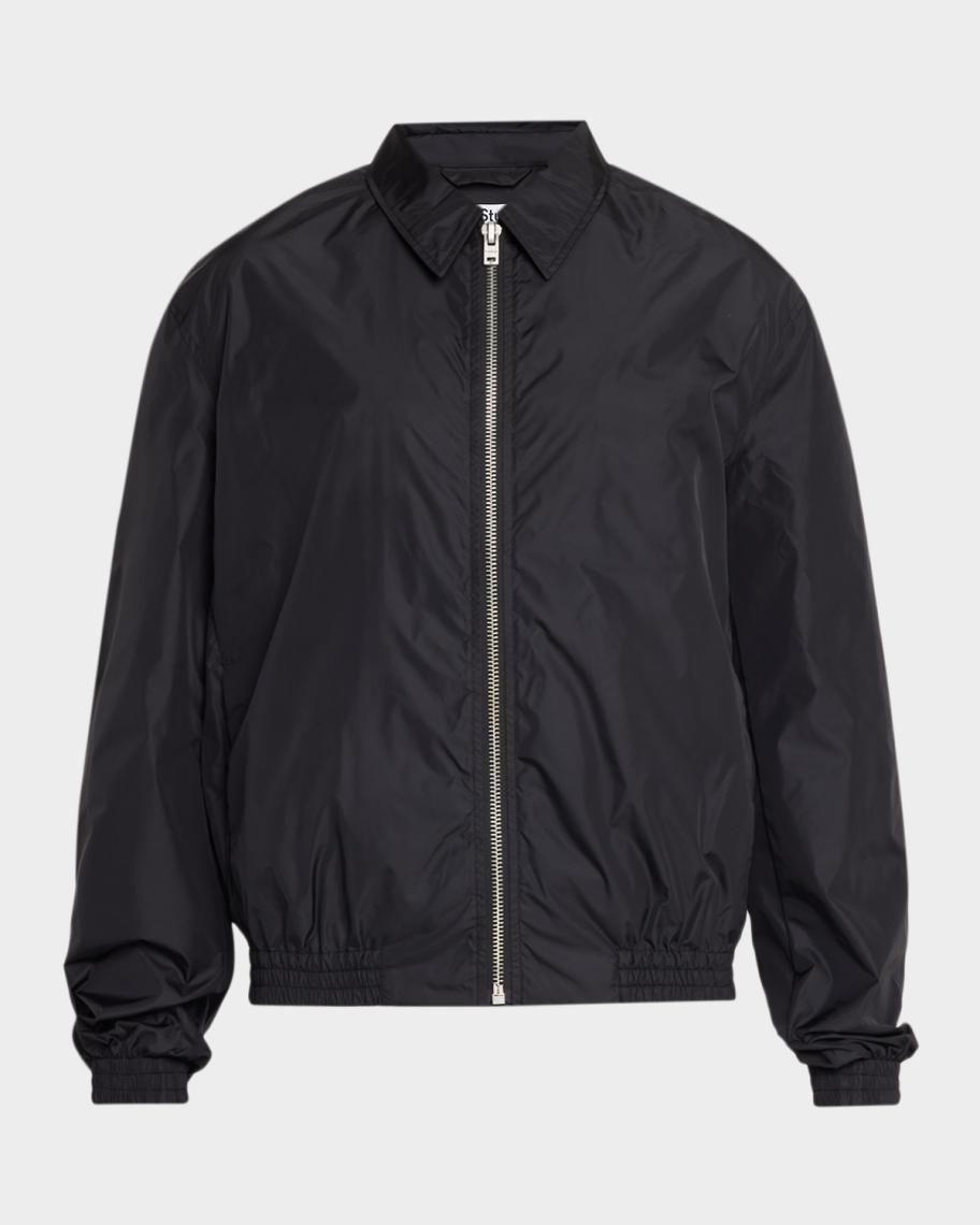 Acne Studios Men's Nylon Logo Shirt Jacket | Neiman Marcus