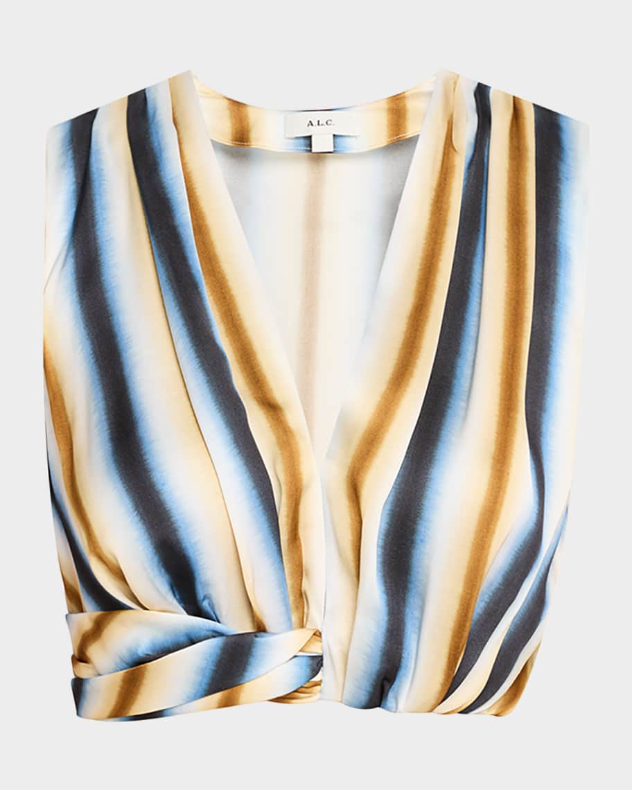 A.L.C. Brooklyn Twist-Hem Crop Top | Neiman Marcus