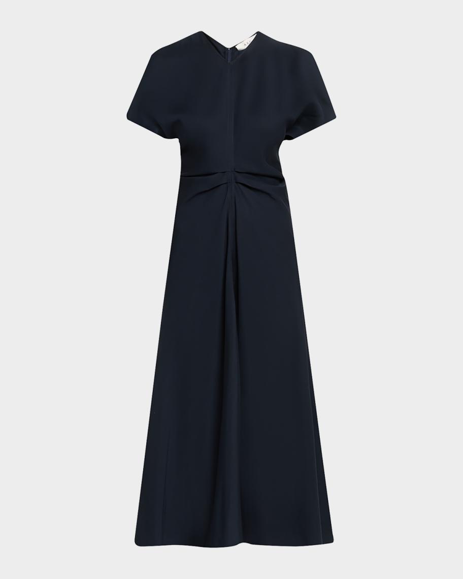 a.l.c. nara gathered short-sleeve midi dress A.L.C