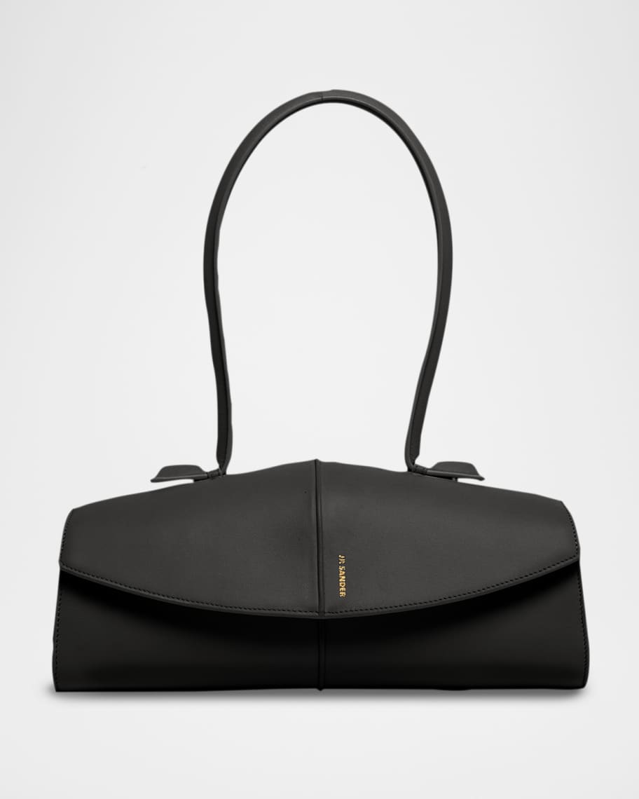 Jil Sander Linea Angular Leather Shoulder Bag | Neiman Marcus