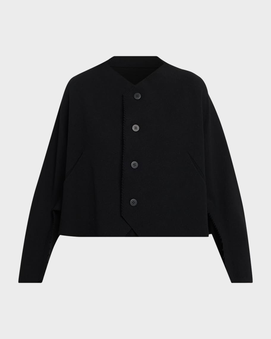 ISSEY MIYAKE 00s 09SS ストレッチ カーディガン Issey Miyake Campagne Stretch Cotton Cardigan | Neiman Marcus