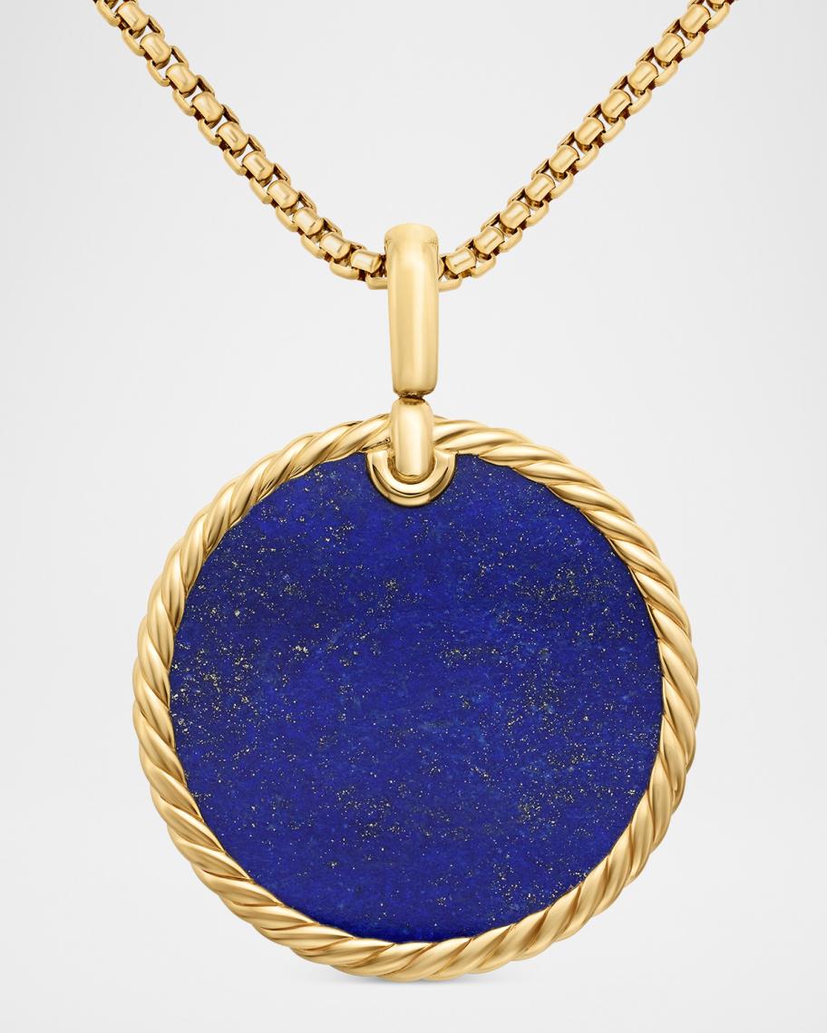 David Yurman DY Elements Disc Pendant in 18K Gold, 32mm | Neiman Marcus