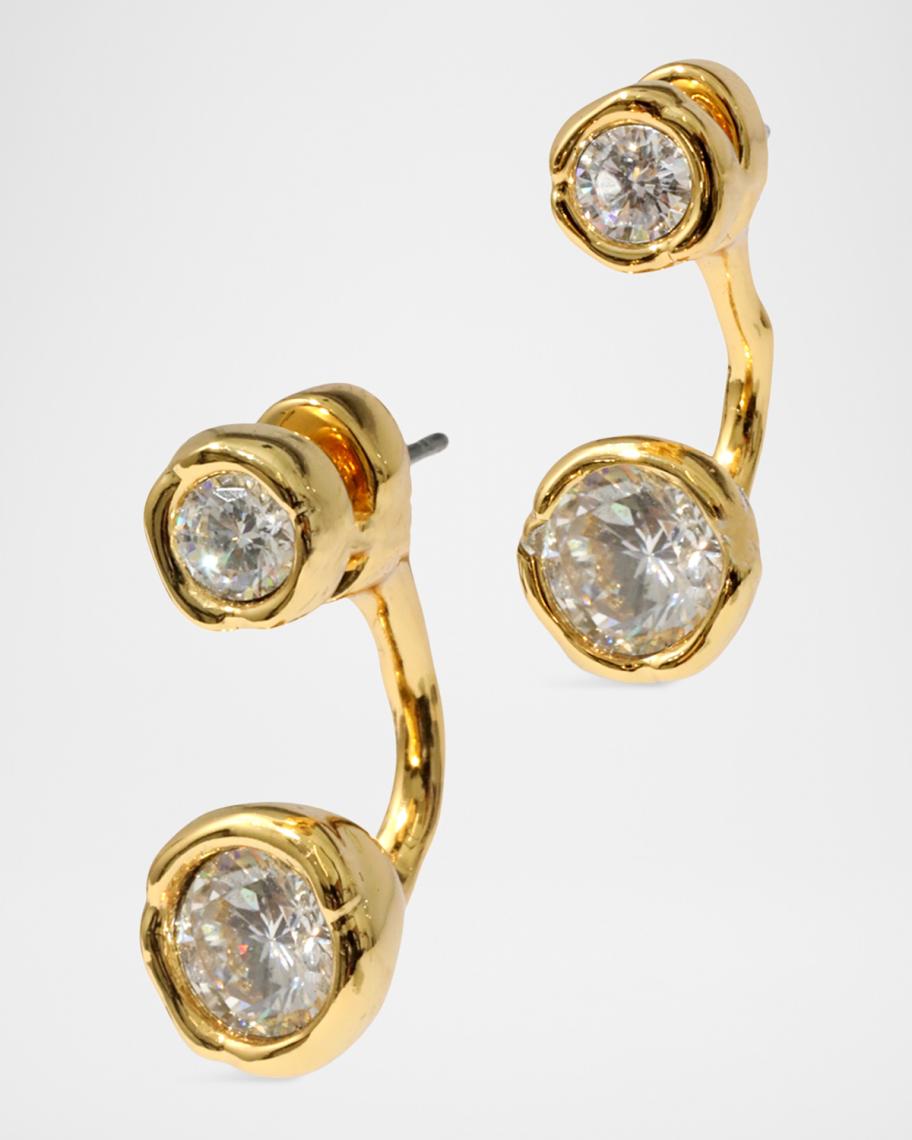 Alexis Bittar Asterales Gold Molten Front-Back Earrings | Neiman