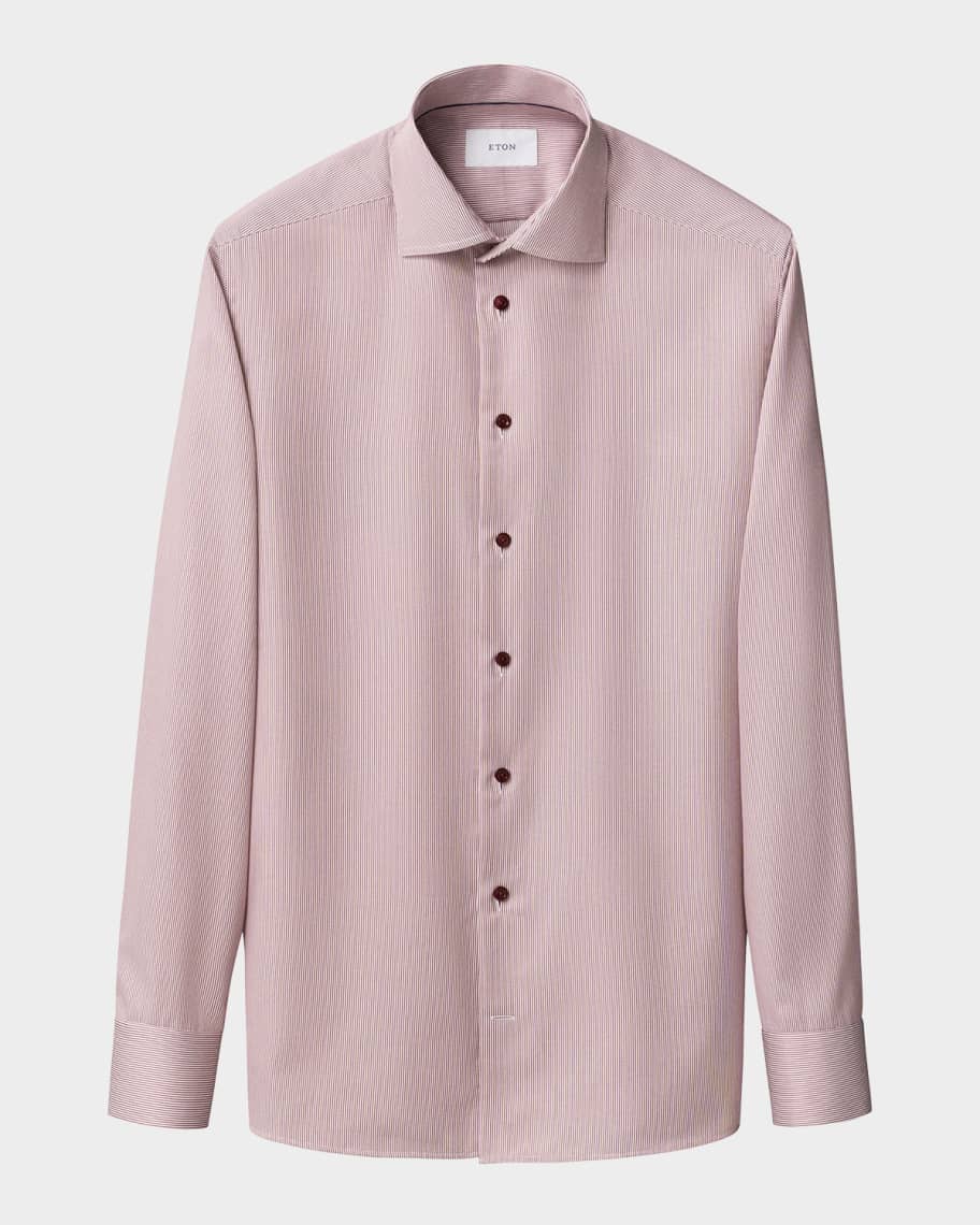 green emerald velvet dress Men's Pink 100% Silk Shirt main image 1