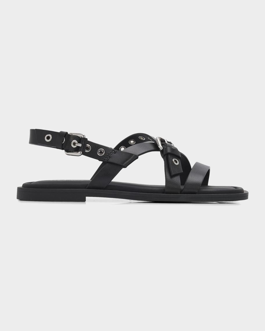 CELT&COBRA バッファローカーフレザーJK 幻品 Rag & Bone Harlow Leather Strappy Flat Sandals | Neiman Marcus