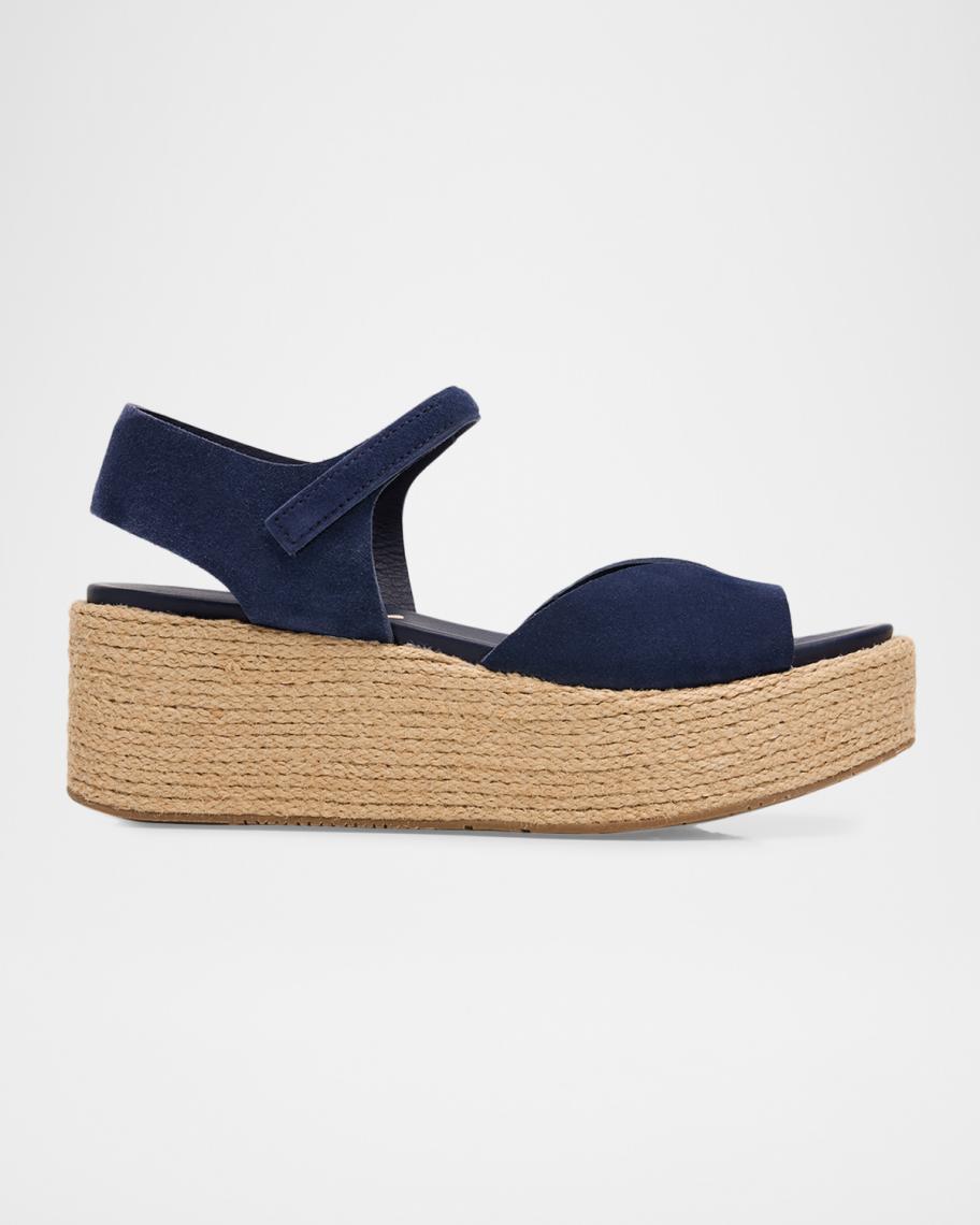 Pedro Garcia 50mm Nirvana Suede Midi Platform Espadrilles | Neiman