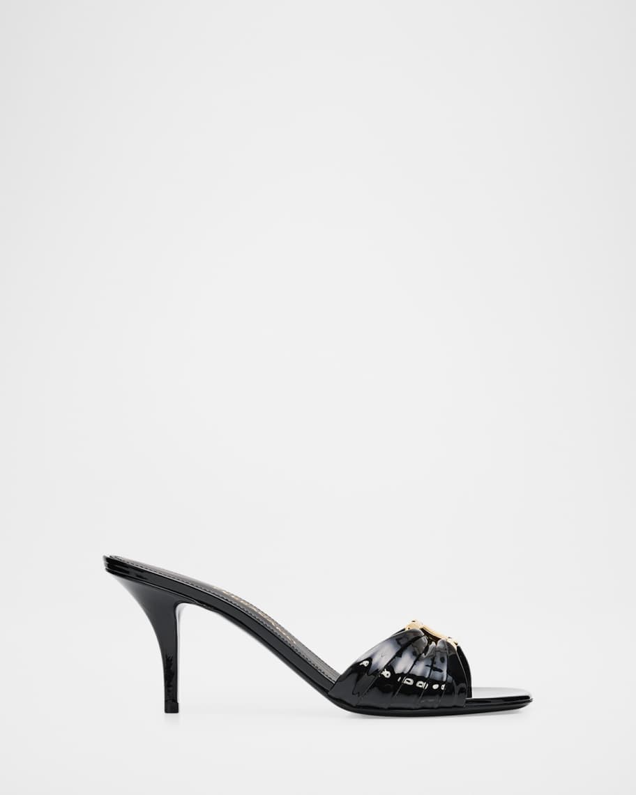 ★未使用 モダン!Ferragamo36 1/2 ヒール7cm滑止付き Ferragamo 70mm Witty Patent Leather Mules | Neiman Marcus