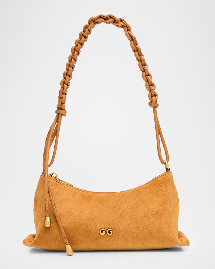 Cult Gaia Osa Braided-Strap Suede Shoulder Bag | Neiman Marcus