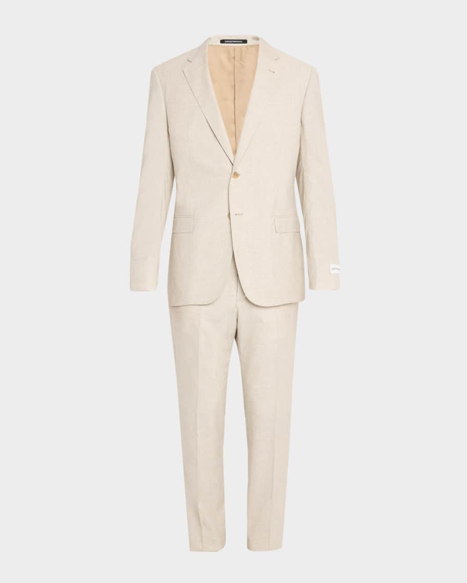 Emporio Armani Men's Wool, Cotton and Silk Sharkskin Two-Piece