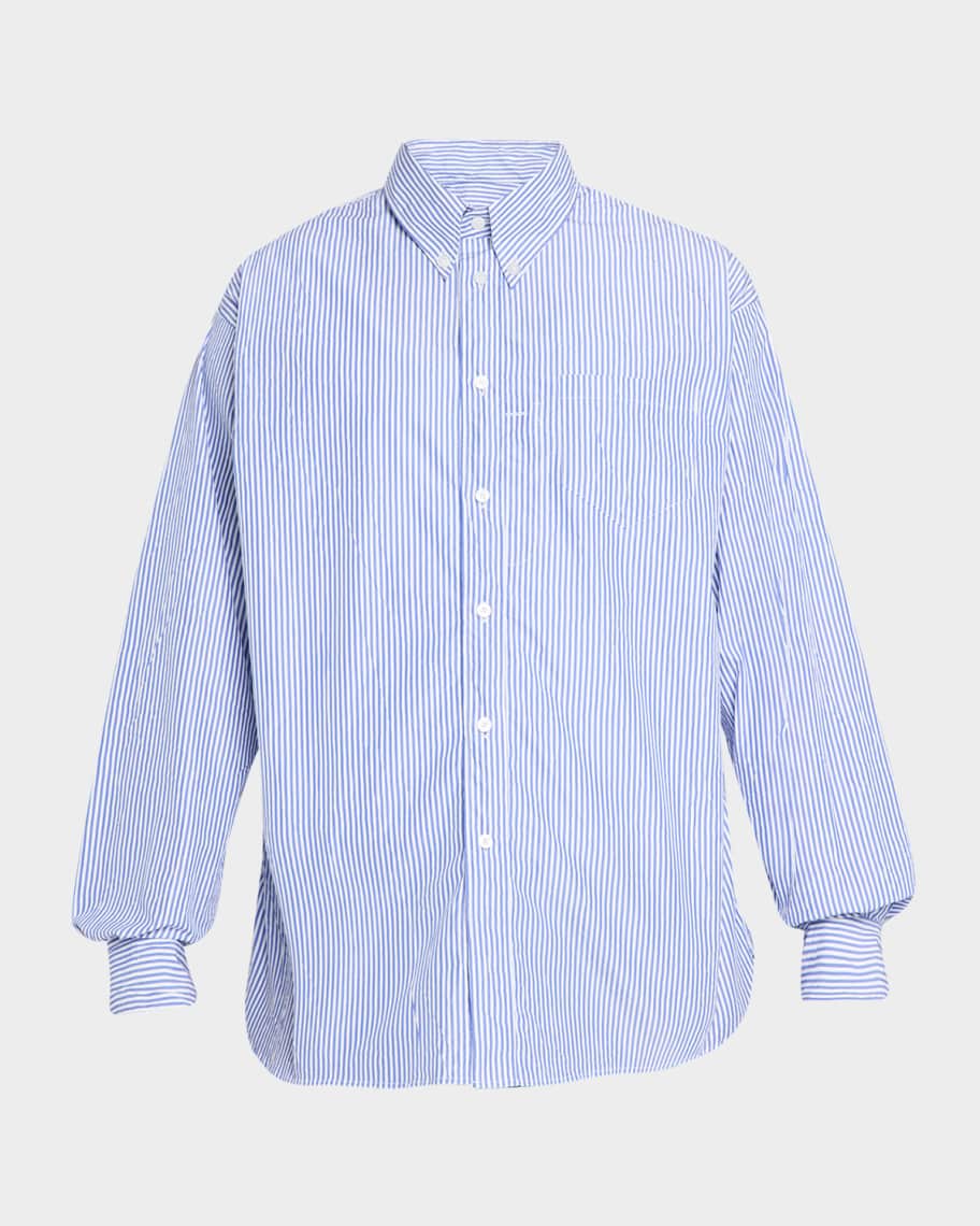 Willy Chavarria Men's Veterano-Stripe Cotton-Blend Sport Shirt