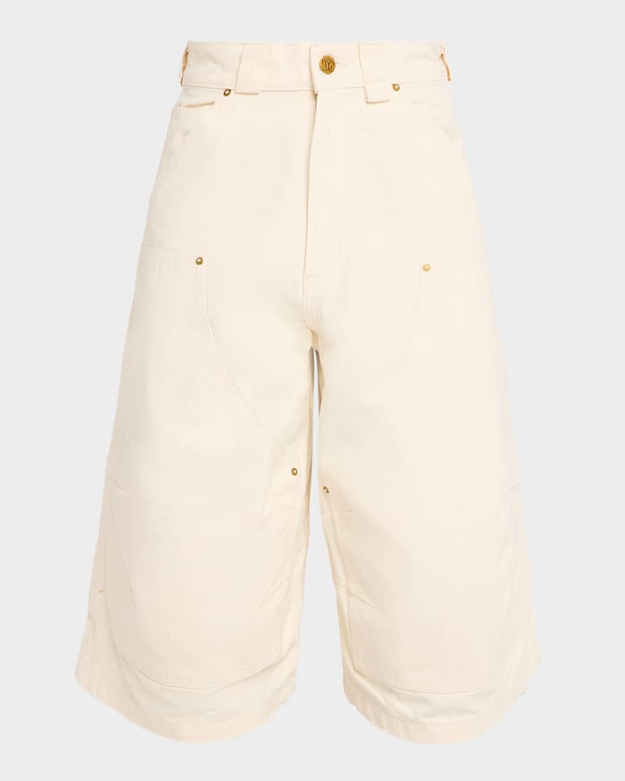 Willy Chavarria Men's Stockton Double-Knee Oversized Shorts