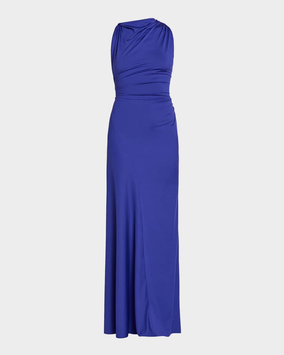 Victoria Beckham Sleeveless Draped Cutout Maxi Dress | Neiman Marcus