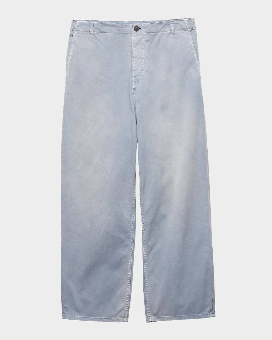 Prada Men's Washed Gabardine Straight-Leg Pants | Neiman Marcus