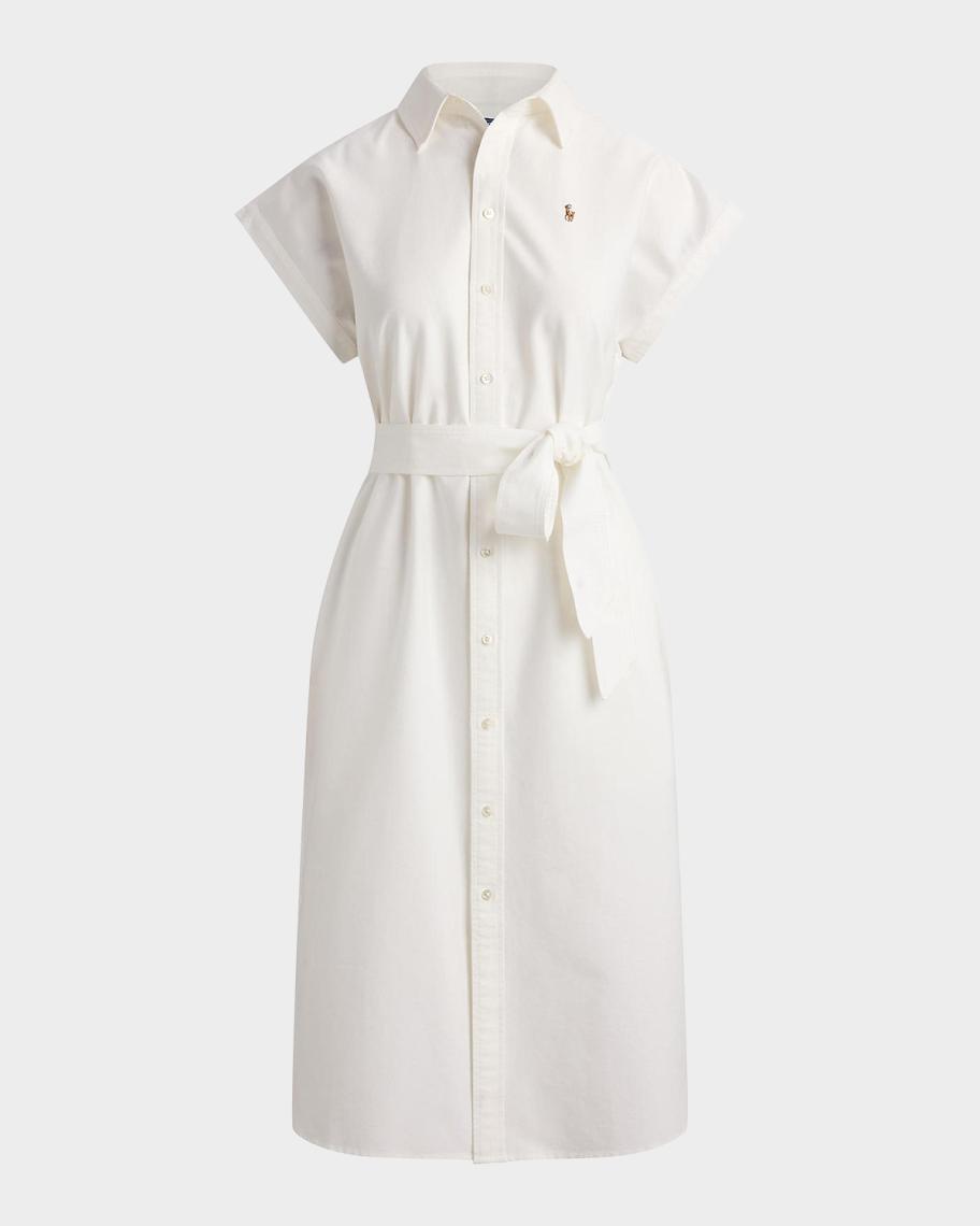polo button up dress Knit Hollow Buttoned front placket Short sleeves and tailored A Polo Ralph Lauren Women's Cotton