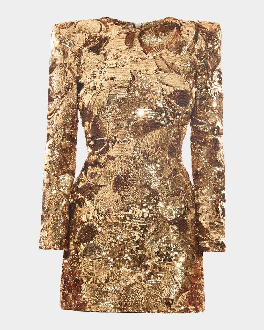 ZHIVAGO Florentine Sunset Sequined Mini Dress | Neiman Marcus