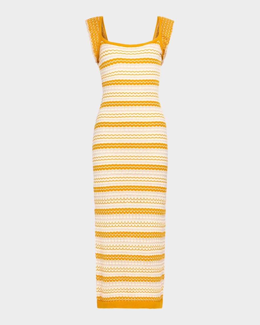 romarin knit bodice midi dress Ramy Brook Kit Sleeveless solid kaftan