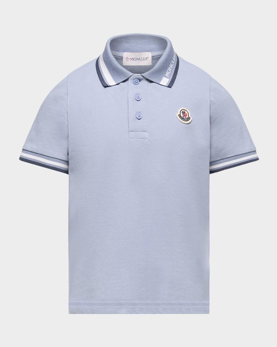 【美品】MONCLER　SOUTH・NORTH POLE L/S Tee【М】 Moncler Boy's Stretch Cotton Pique Polo Shirt, Size 12-14 | Neiman
