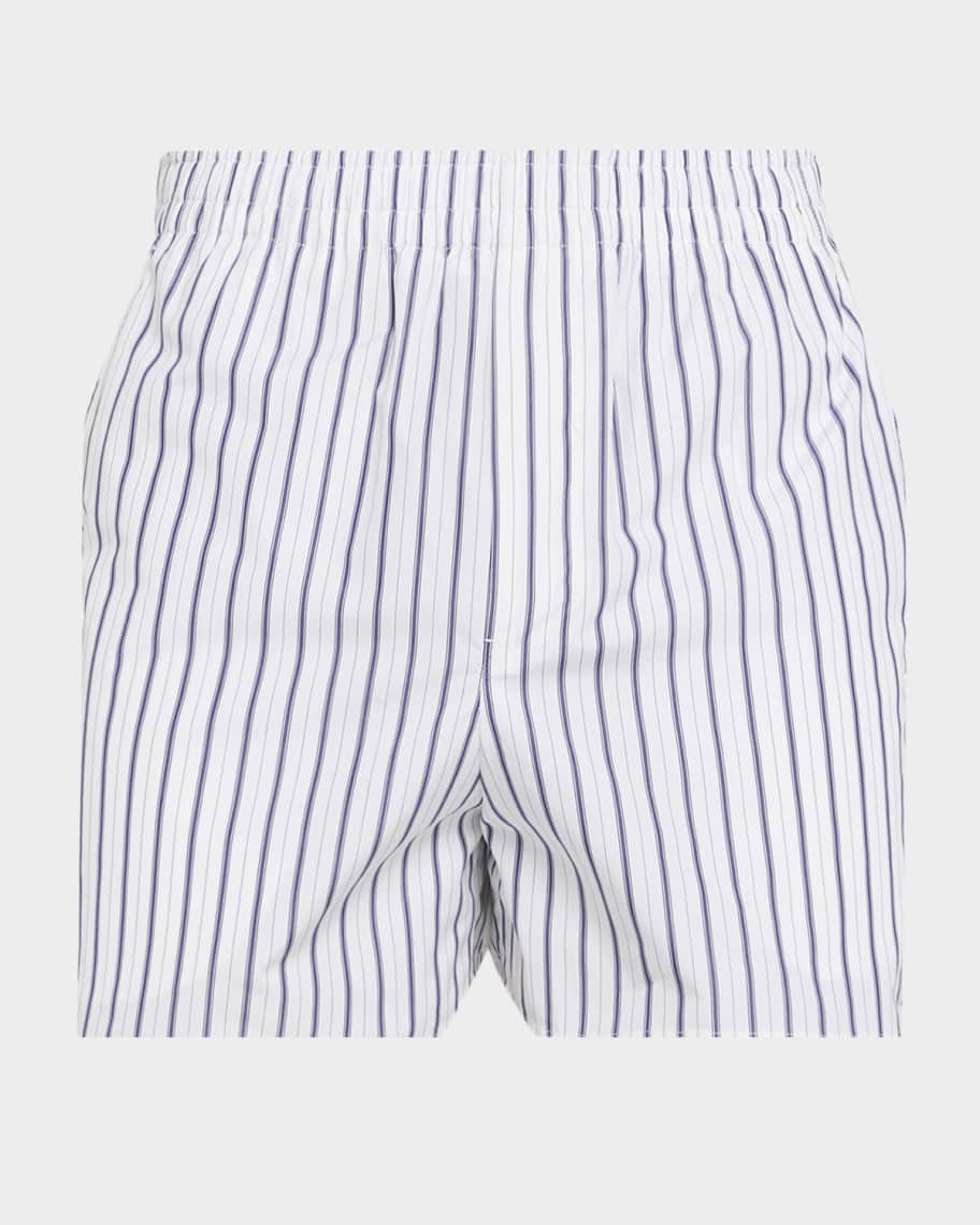 Ami Paris Men's Cotton Multi-Stripe Pull-On Shorts | Neiman Marcus