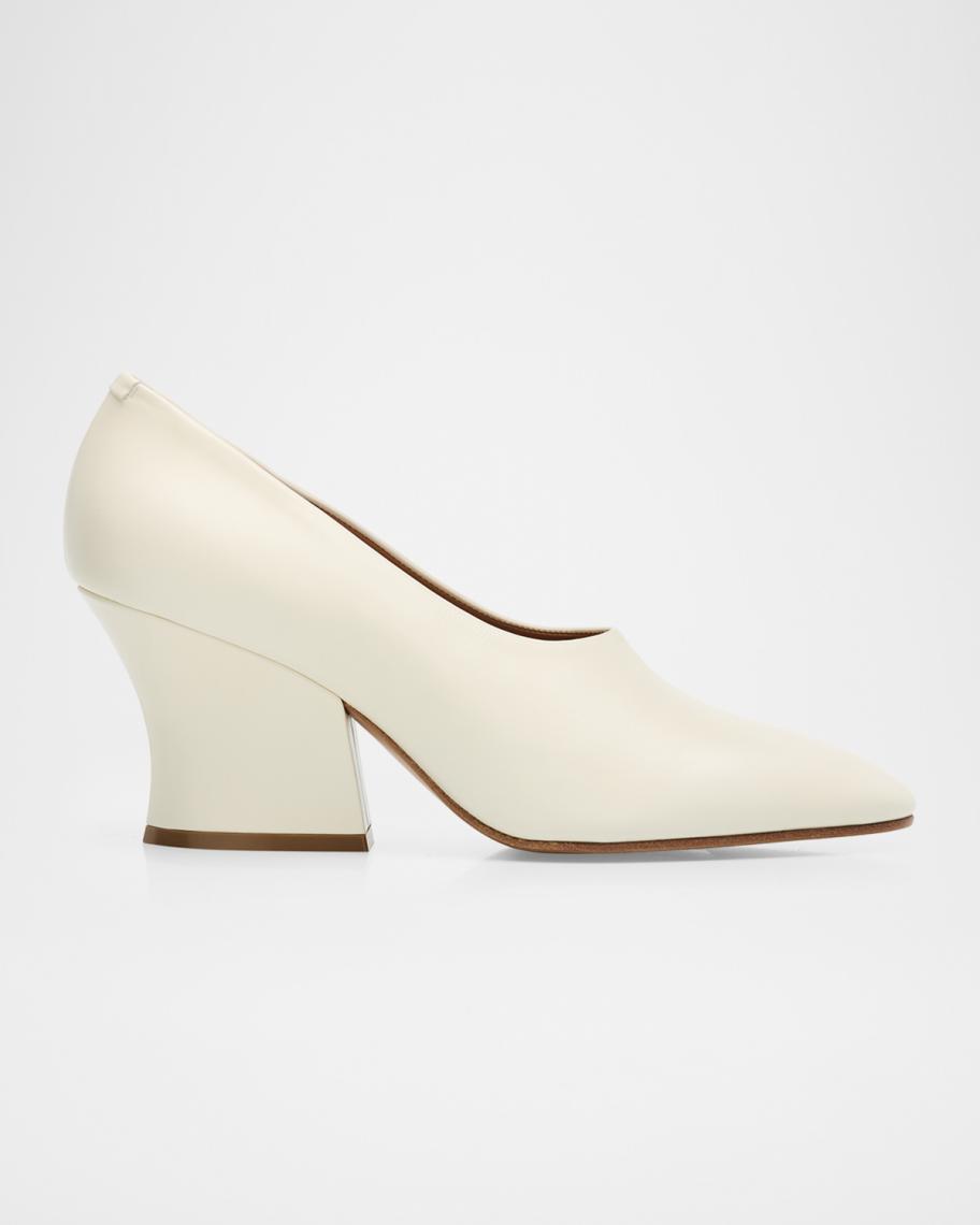 Jil Sander 75mm Lune Leather Pumps | Neiman Marcus