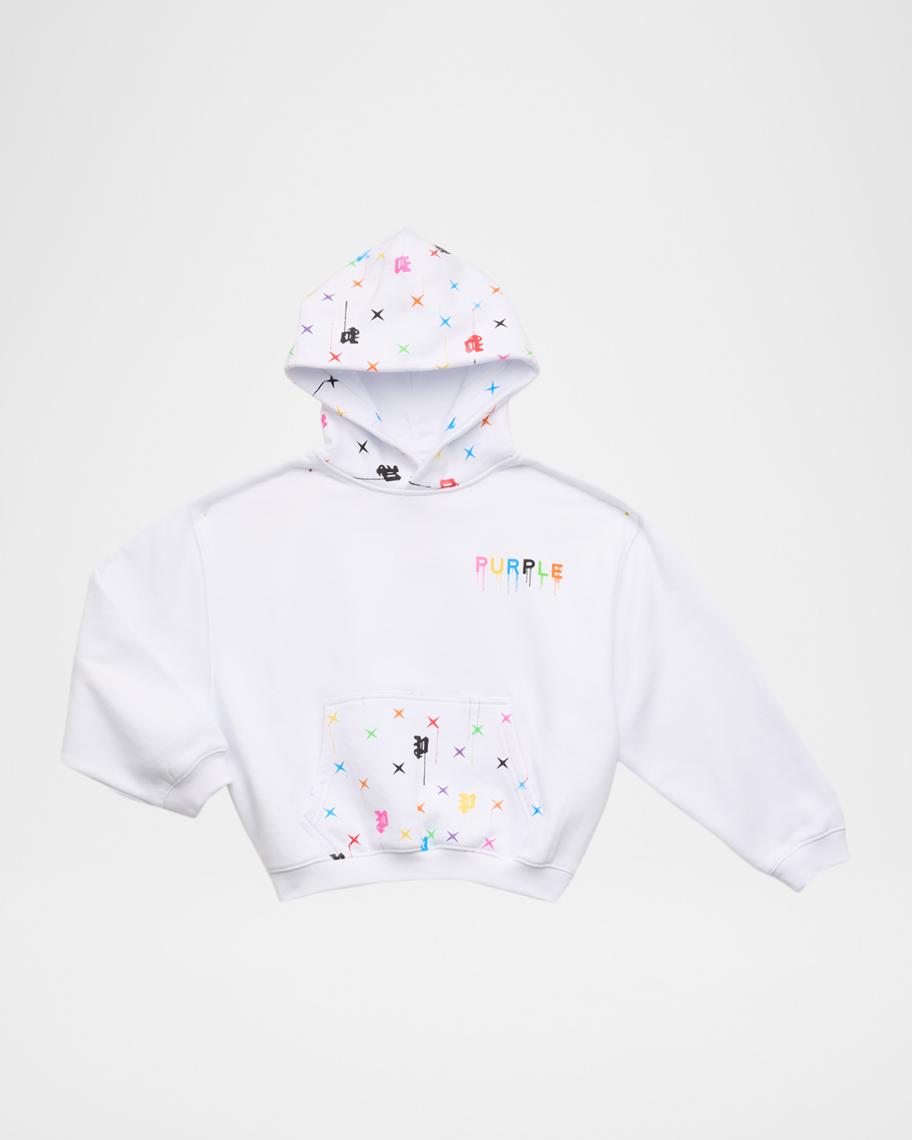 Purple Kids Boy's Multicolor Monogram Logo Hoodie, Size 4-12 | Neiman ...