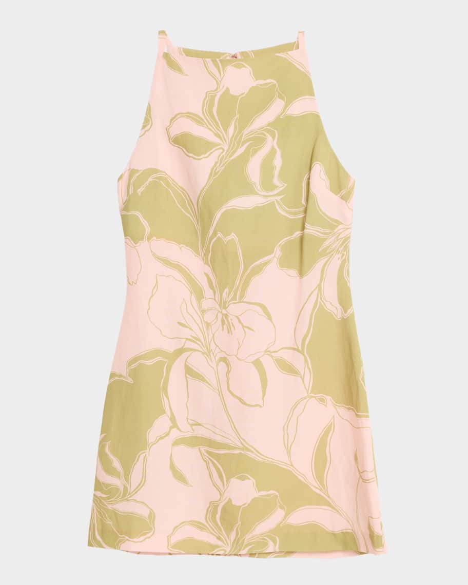 chinese dress ladies A-Line Linen Dress Chiloe in Natural Melange
