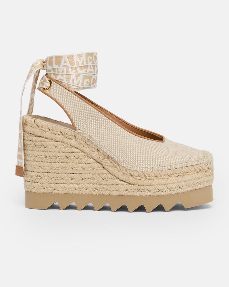 STELLA McCARTNEY オールインワン ロング丈 シルク 小さめサイズ Stella McCartney 130mm Gaia Ankle-Tie Wedge Espadrilles | Neiman