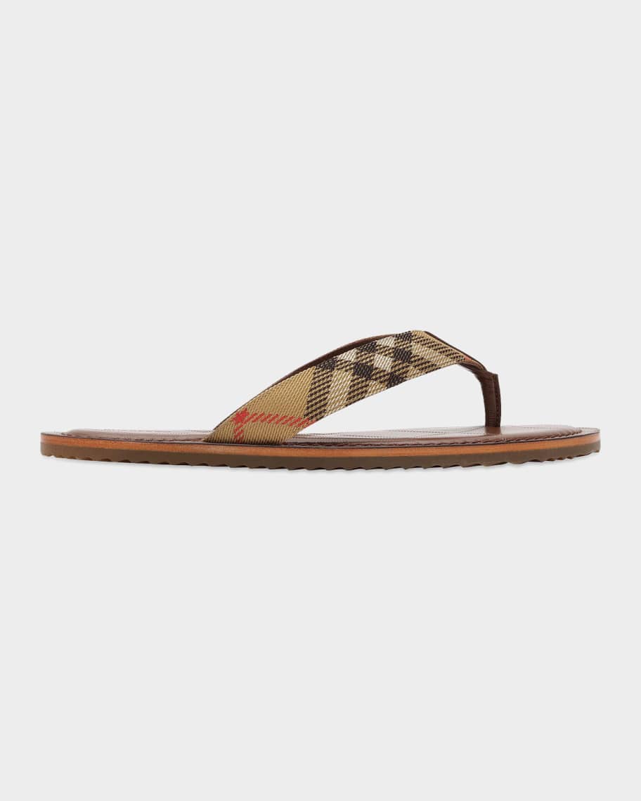 Burberry Pavillon Signature Check Sandals | Neiman Marcus