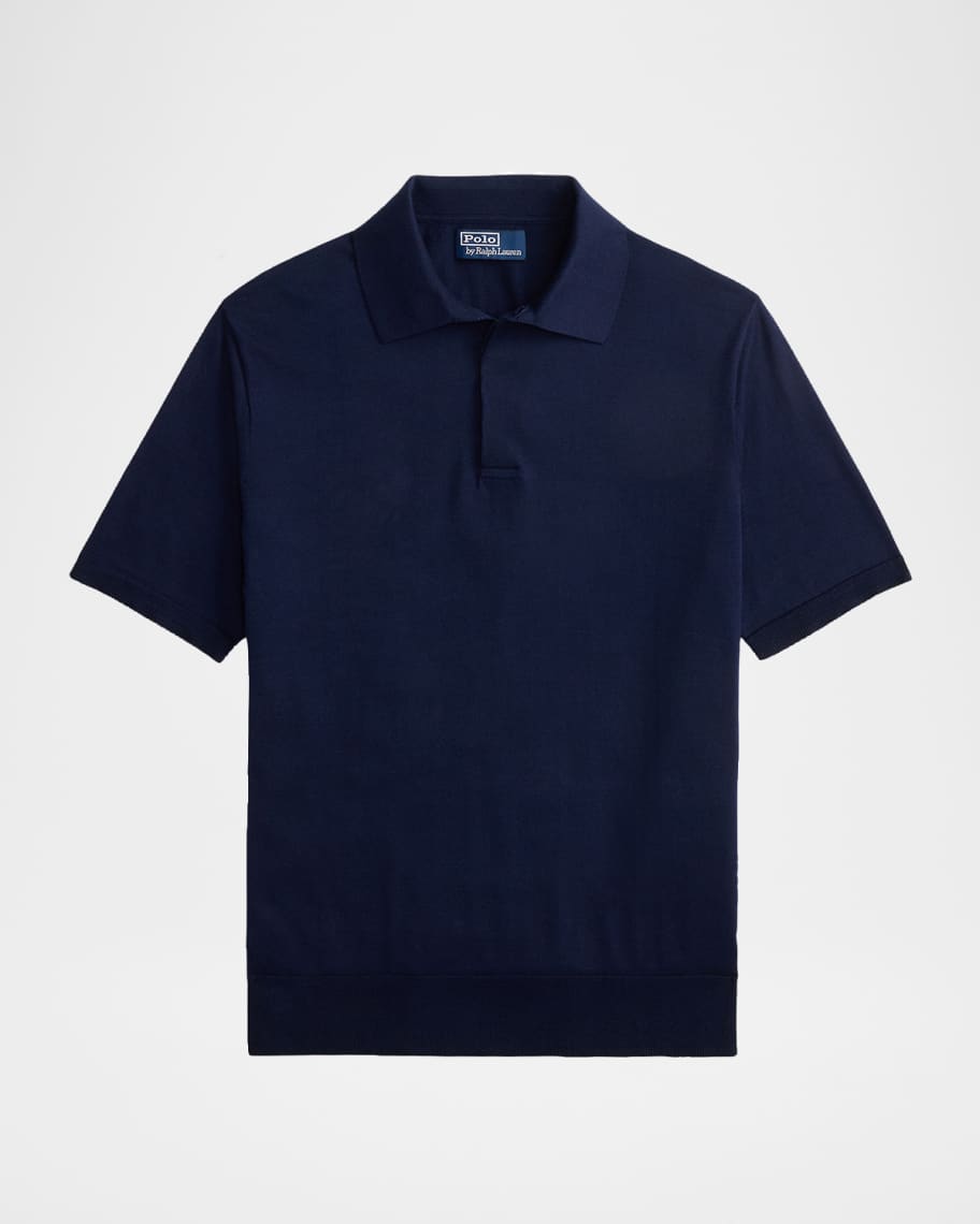 Polo Ralph Lauren Men's Cotton Knit Short-Sleeve Polo Sweater