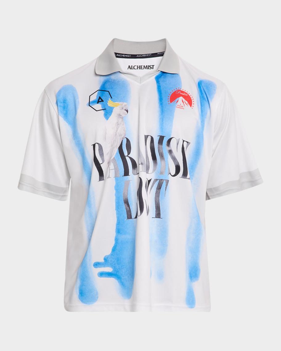 Alchemist Men's Paradise Lost Graphic-Print Polo Shirt | Neiman Marcus