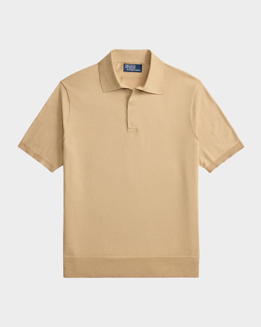 Polo Ralph Lauren Men's Cotton Knit Short-Sleeve Polo Sweater