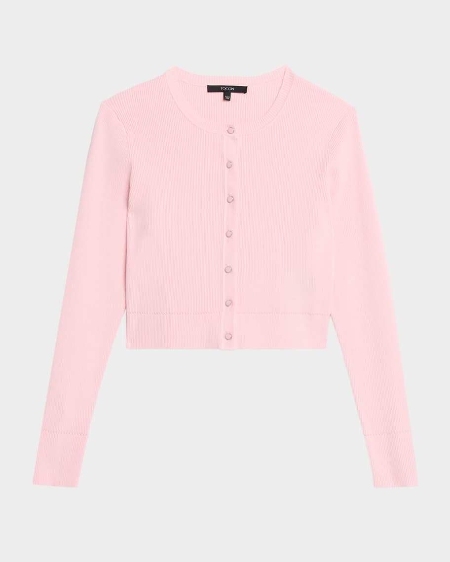 Toccin Zoe Classic Cropped Cardigan | Neiman Marcus