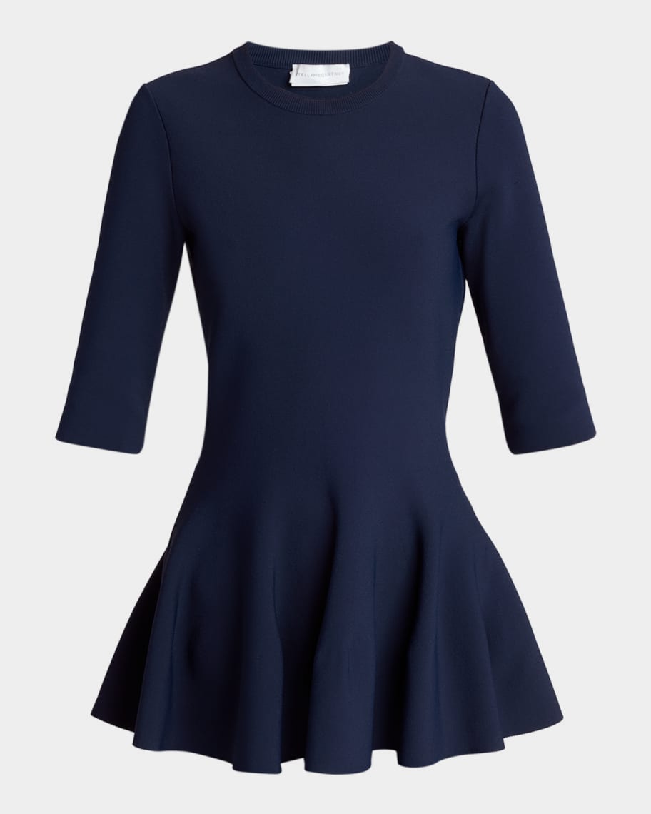 stella mccartney peplum dress Stella McCartney floral-print Peplum Dress | White