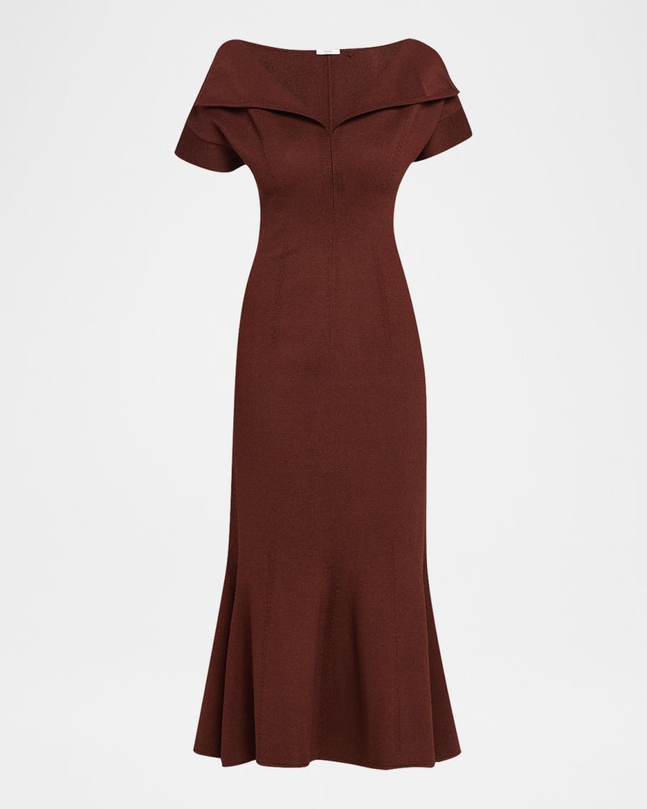 FFORME Zaria Sculpted Knit Maxi Dress, Calico, Women's, XL