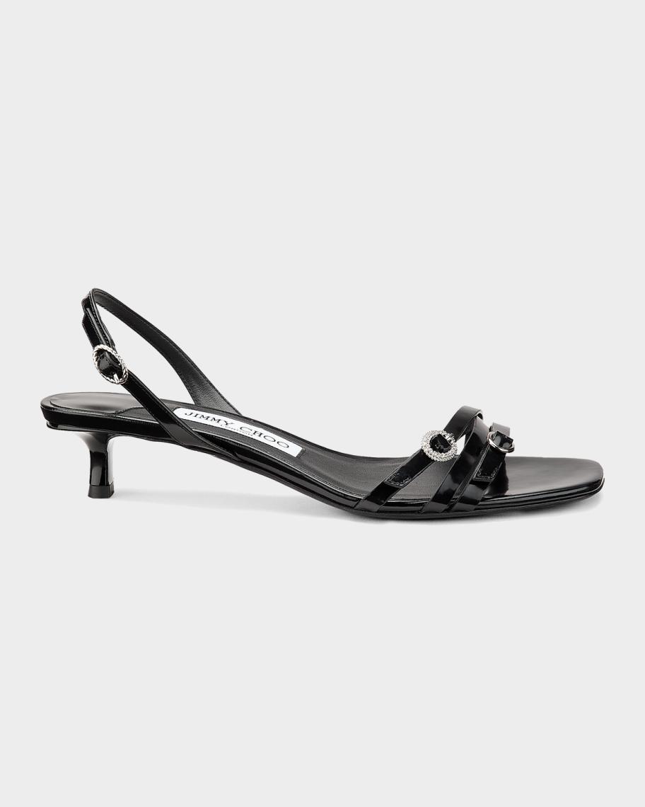 cortis コルティスstudio choom トレカ　マーティン Jimmy Choo 35mm Kaira Strappy Patent Leather Sandals | Neiman Marcus