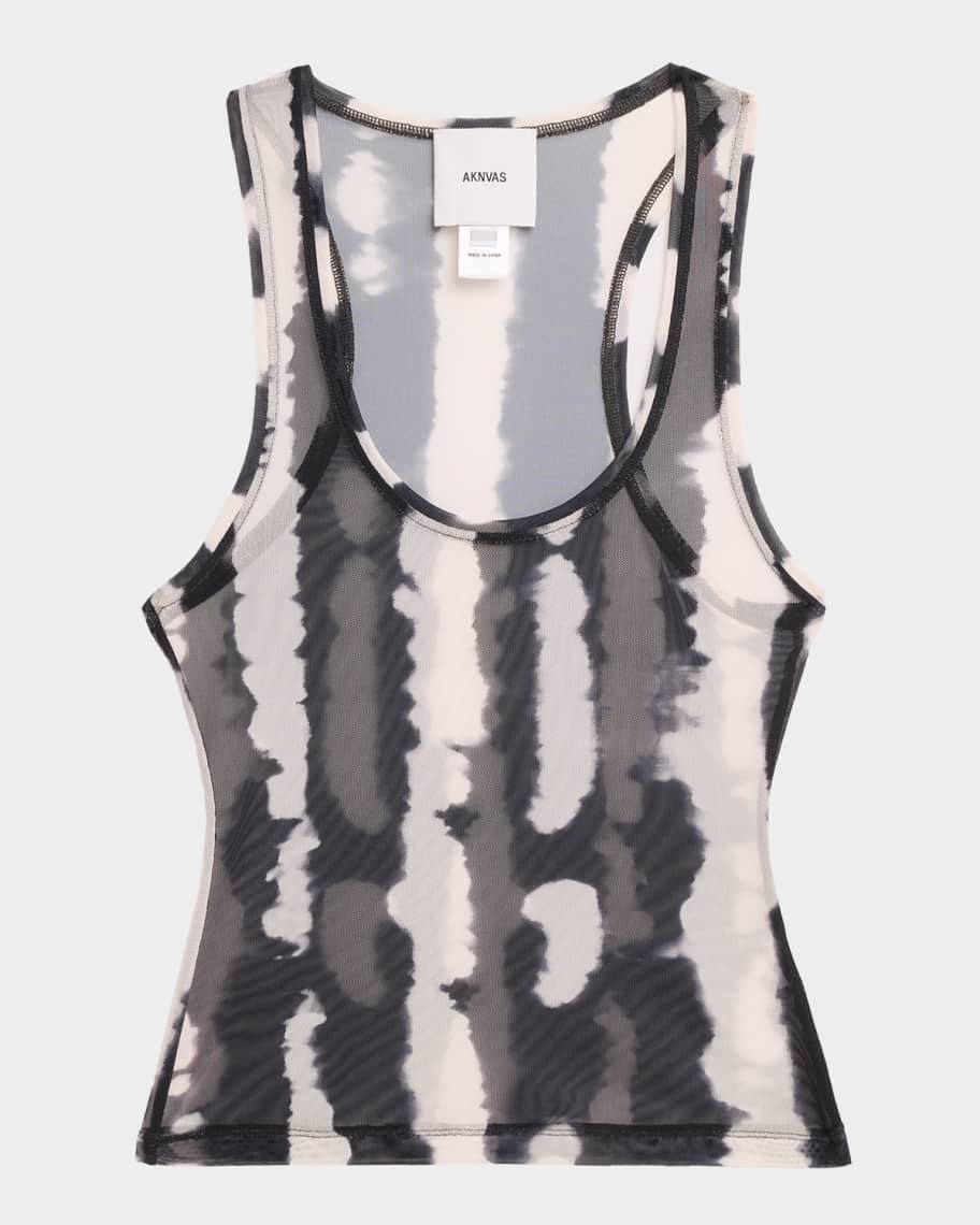 AKNVAS Loni Tie-Dye Mesh Tank Top | Neiman Marcus