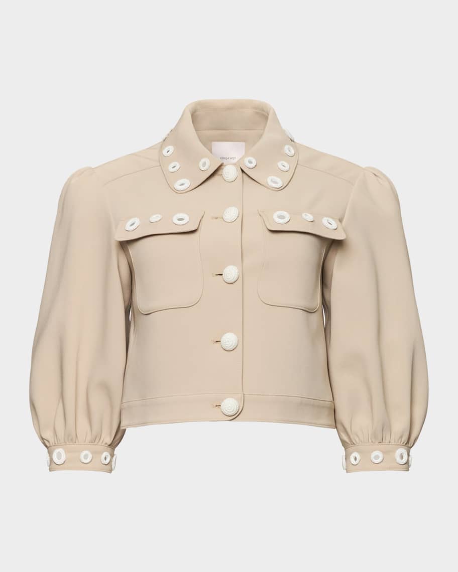 Cinq a Sept Gilliana Crochet Mirror Jacket | Neiman Marcus