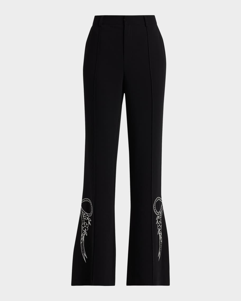 Cinq a Sept Abeline Cascading Ribbon Pants | Neiman Marcus