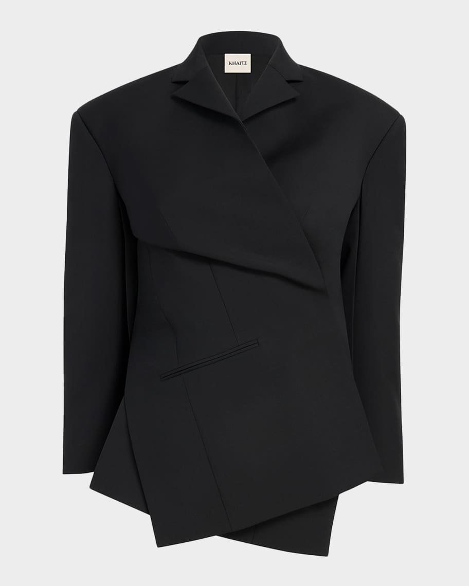 Khaite Palto Wrap Blazer Jacket | Neiman Marcus
