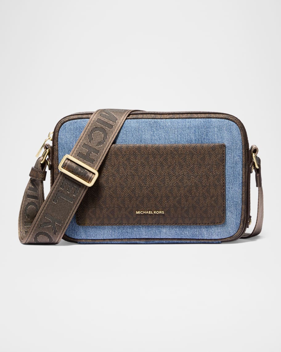 MICHAEL Michael Kors Maeve Large Two-Tone Denim Crossbody Bag