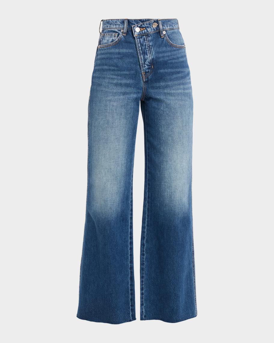 Taylor High-Rise Wide-Leg Crossover Jeans