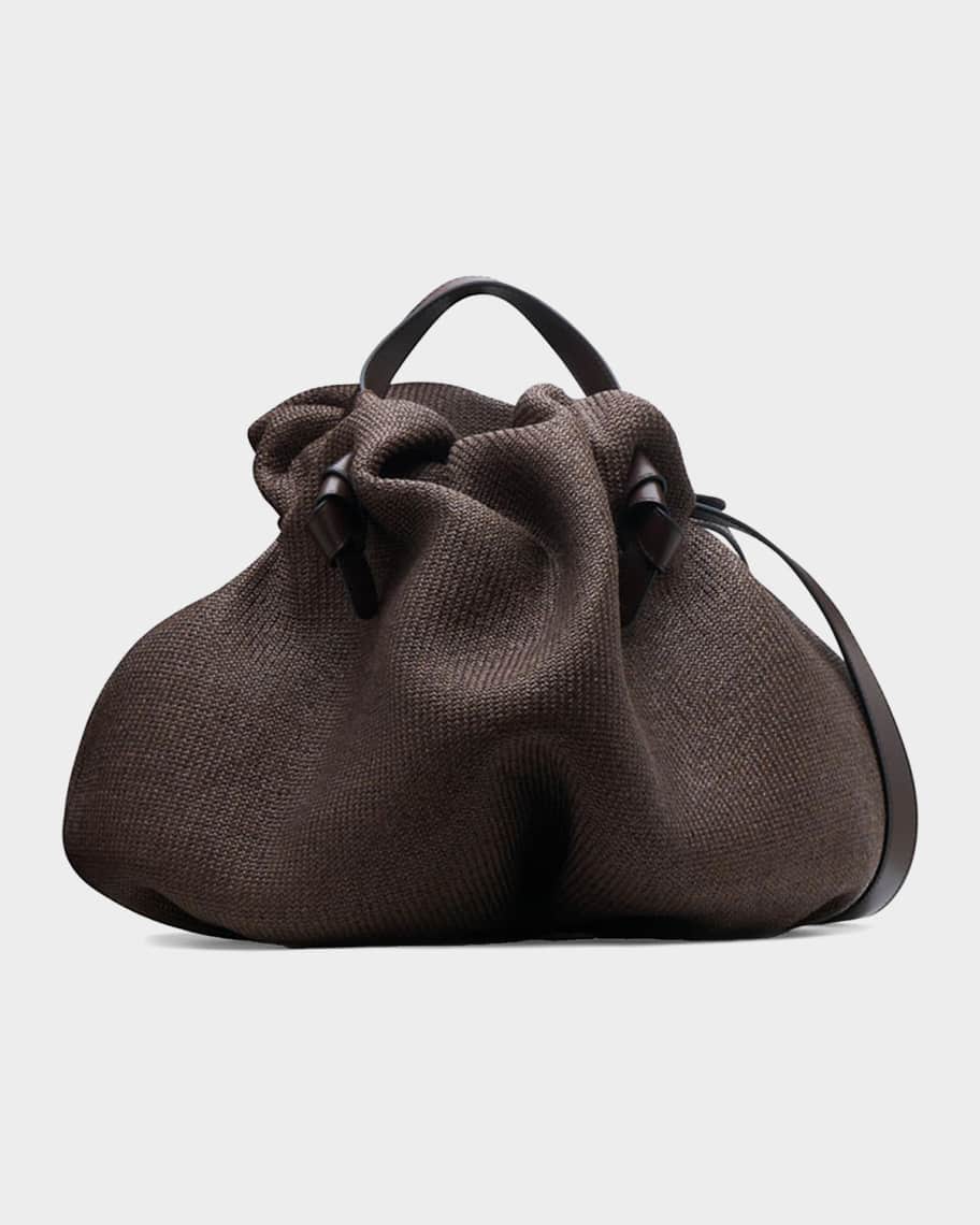 Neous Taurus Dumpling Raffia-Leather Tote Bag | Neiman Marcus