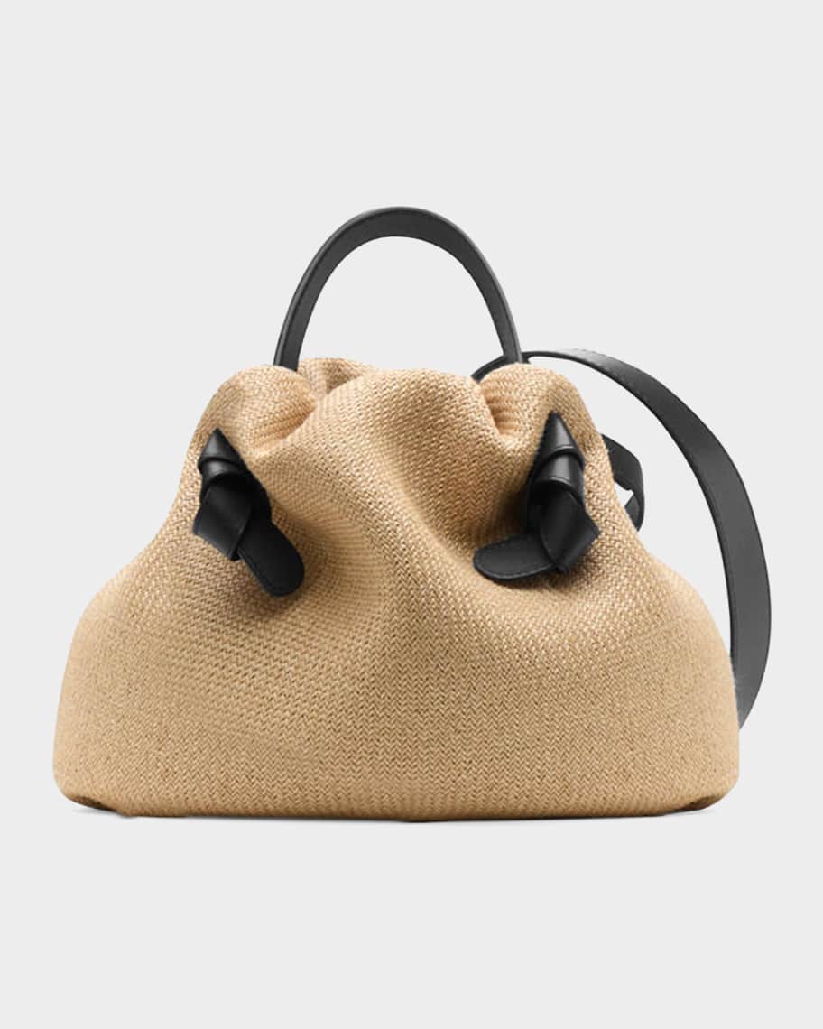Neous Taurus 2.0 Raffia-Leather Top Handle Bag | Neiman Marcus