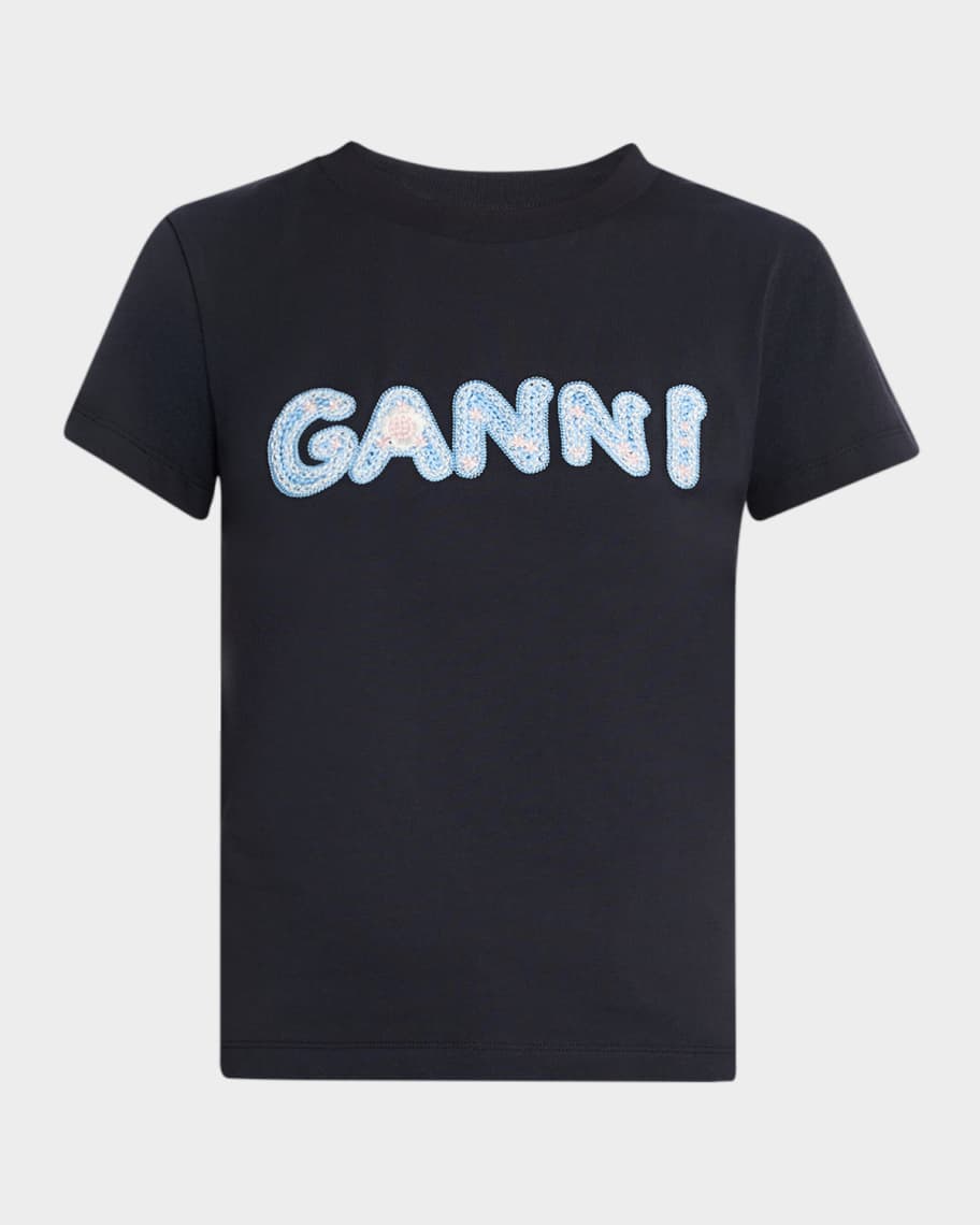 krs GANNI CHIARINIALIFA Dark Grey Knitted Polo Shirt | GANNI US