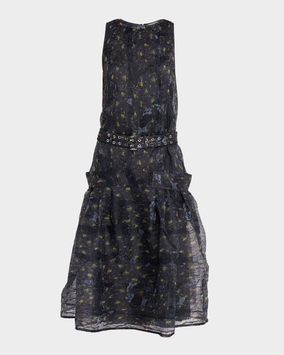 Ganni Shibori Organza Dress | Neiman Marcus